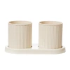 High-quality plastic dental cups, washbasin cups, fashionable cream-style home mouthwash cups, new Nordic couple toothbrush cups Item Picture